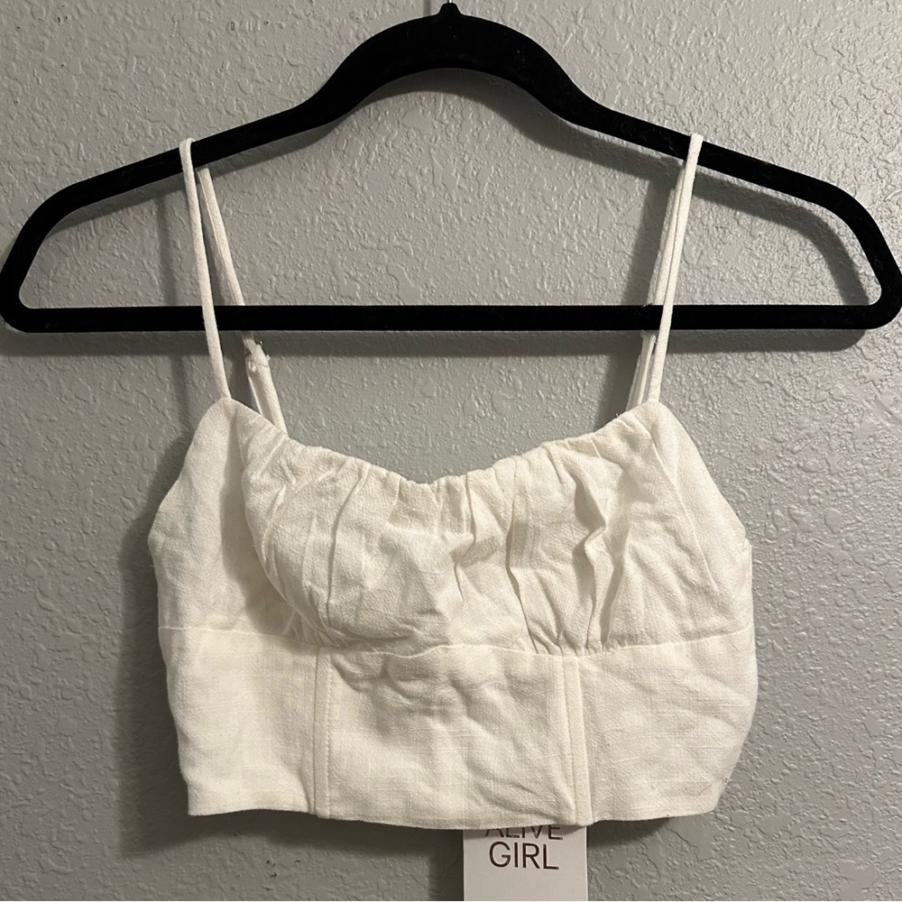 White Billy J crop top